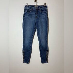 L'AGENCE Piper Jean Size 27 Skinny High Rise Button Ankle Classic Vintage